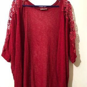 Cardigan with Lace Sleeve